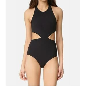 Flagpole Womens Lynn One Piece Cutout Swimsuit Black Size XL Womens